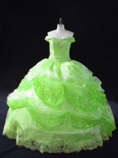Sumptuous Lace Up Quinceanera Dresses Beading and Appliques and Pick Ups Sleeveless Floor Length
