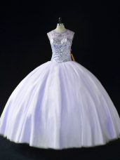 Sleeveless Lace Up Floor Length Beading Vestidos de Quinceanera