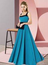 Artistic Floor Length Empire Sleeveless Teal Quinceanera Court Dresses Zipper