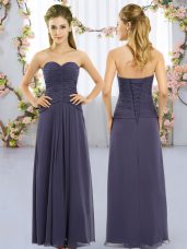Stylish Sleeveless Ruching Lace Up Vestidos de Damas