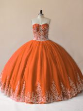Graceful Sleeveless Embroidery Lace Up Vestidos de Quinceanera