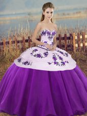 Admirable Sleeveless Lace Up Floor Length Embroidery and Bowknot Vestidos de Quinceanera