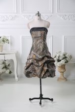 Delicate Multi-color A-line Pick Ups Prom Evening Gown Lace Up Printed Sleeveless Mini Length
