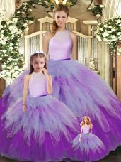 Floor Length Ball Gowns Sleeveless Multi-color Sweet 16 Dress Backless