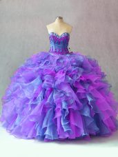 Floor Length Ball Gowns Sleeveless Multi-color Ball Gown Prom Dress Lace Up