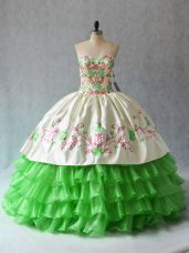 Classical Sleeveless Organza Lace Up Sweet 16 Dresses for Sweet 16 and Quinceanera