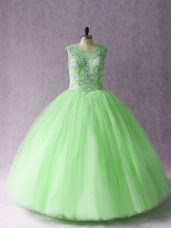 Affordable Sweetheart Sleeveless Sweet 16 Quinceanera Dress Asymmetrical Beading Tulle