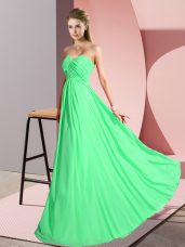 Hot Sale Green Sweetheart Neckline Ruching Sleeveless Lace Up