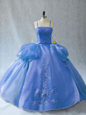 Perfect Sleeveless Lace Up Floor Length Appliques Quinceanera Gown