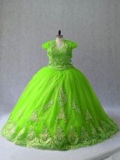 Sleeveless Appliques Lace Up Sweet 16 Dress