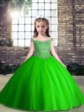 Modern Lace Up Pageant Dresses Beading Sleeveless Floor Length