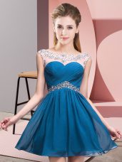 Custom Design Sleeveless Beading Backless Prom Evening Gown