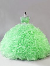 Scoop Zipper Beading 15th Birthday Dress Sleeveless