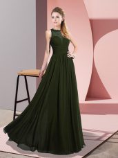 Traditional Sleeveless Lace Zipper Prom Dresses