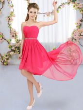 Sleeveless Lace Up High Low Beading Court Dresses for Sweet 16