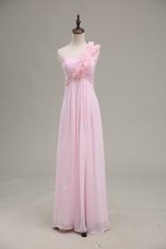 Sleeveless Ruching Zipper Prom Dresses