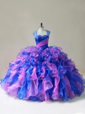 Stunning Floor Length Ball Gowns Sleeveless Multi-color Sweet 16 Quinceanera Dress Zipper