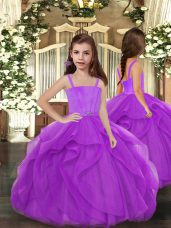 Sleeveless Ruffles Lace Up Pageant Dress for Teens