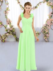 Sleeveless Hand Made Flower Lace Up Quinceanera Court of Honor Dress