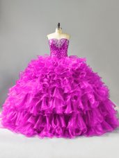 High Quality Floor Length Purple Quinceanera Dresses Sweetheart Sleeveless Lace Up