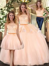 Enchanting Sleeveless Lace Zipper Sweet 16 Quinceanera Dress