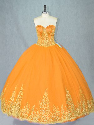 Custom Made Gold Sleeveless Tulle Lace Up Ball Gown Prom Dress for Sweet 16 and Quinceanera