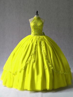 Glamorous Tulle Sleeveless Floor Length Sweet 16 Quinceanera Dress and Appliques