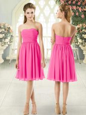 Comfortable Sleeveless Ruching Zipper Homecoming Dress