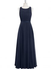 Amazing Black Scoop Neckline Ruching Prom Gown Sleeveless Zipper