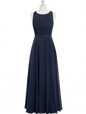 Amazing Black Scoop Neckline Ruching Prom Gown Sleeveless Zipper