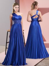 High Quality Royal Blue Sleeveless Chiffon Backless Homecoming Dress for Prom and Party and Military Ball