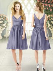 Admirable Taffeta Sleeveless Knee Length and Ruching