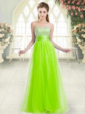 Discount Sleeveless Beading Floor Length Prom Dress