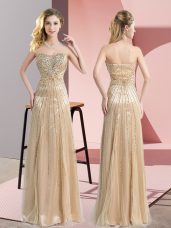 Traditional Champagne Sleeveless Tulle Zipper Prom Dresses for Prom and Party and Military Ball
