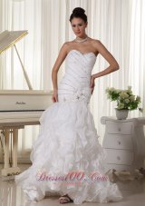 Sweetheart Wedding Dress With Mermaid Beading and Ruffles Florida Brush Train  - Top Selling
