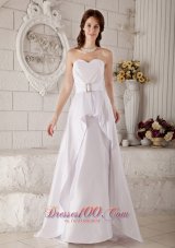 The Brand New Wedding Dress A-line / Princess Sweetheart Belt Brush Train Satin