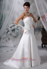 West Des Moines Iowa Appliques With Beading Satin Brush Train 2013 Low Cost Wedding Dress For New Style