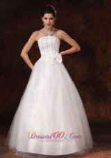 Auburn Alabama Bowknot A-line Floor-length Customize Stylish Wedding Dress For 2013