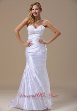 Mermaid Sweetheart Lace and Ruched Bodice For Wedding Dress