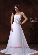 2013 The Most Popular White A-line Beaded Decorate Wedding Dress In Pearce Arizona