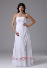 Strapless Custom Made In Cathedral City California For Cheap Wedding Dress