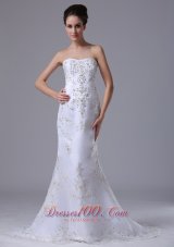 Beaded Sweetheart Mermaid Court Train 2013 Wedding Dress In Bloomfield Hills Michigan
