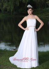 Clearence For Wedding Dress With Strapless Sweep Chiffon In Florida