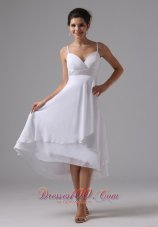 Straps Simple Wedding Dress Custom Made Chiffon In Canoga Park California