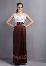 2013 White and Burgundy Ruffled Layers Straps Bridesmaid Dress