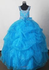 2012 Pretty Little Girl Pageant Dresses With Pick-ups and Beading Custom Made