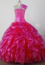 Exquisite Beading and Ruffles Ball Gown Little Girl Pageant Dress Strapless Floor-length  Pageant Dresses