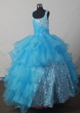 Luxurious Ball Gown Scoop Floor-length Little Girl Pageant Dress  Pageant Dresses