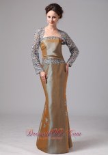 Popular Olive Green Appliques Mermaid Mother Of The Bride Dress With Jacket For Custom Made In