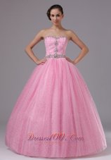 2013 Rose Pink Military Ball Gowns With Sweetheart and Beaded Decorate Bodice In Bonita California